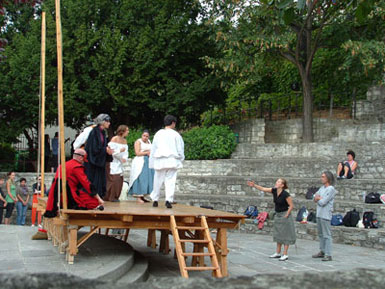 Próba a Montmartre szabadtéri színapadán